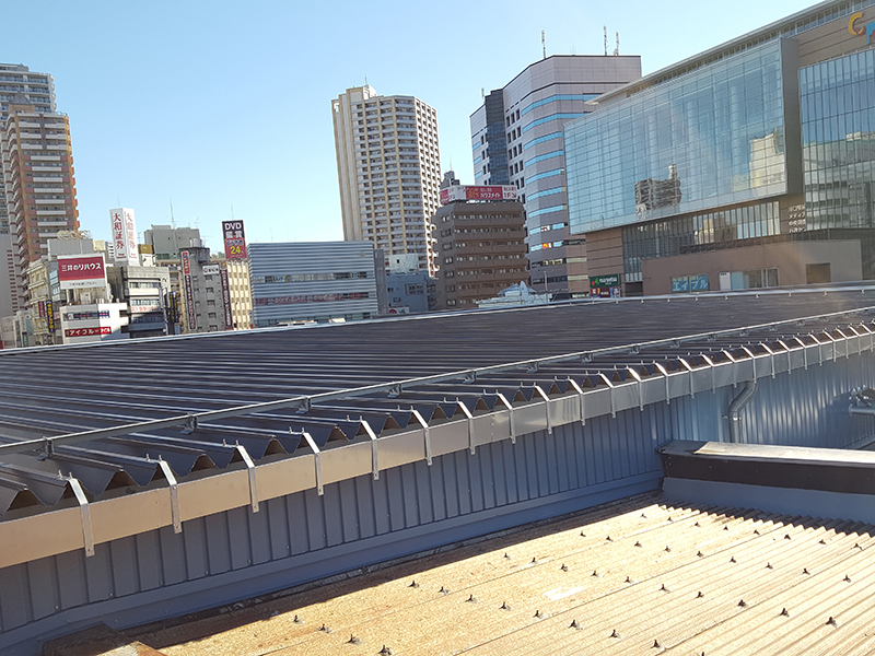 JROOFハゼ駅舎屋根